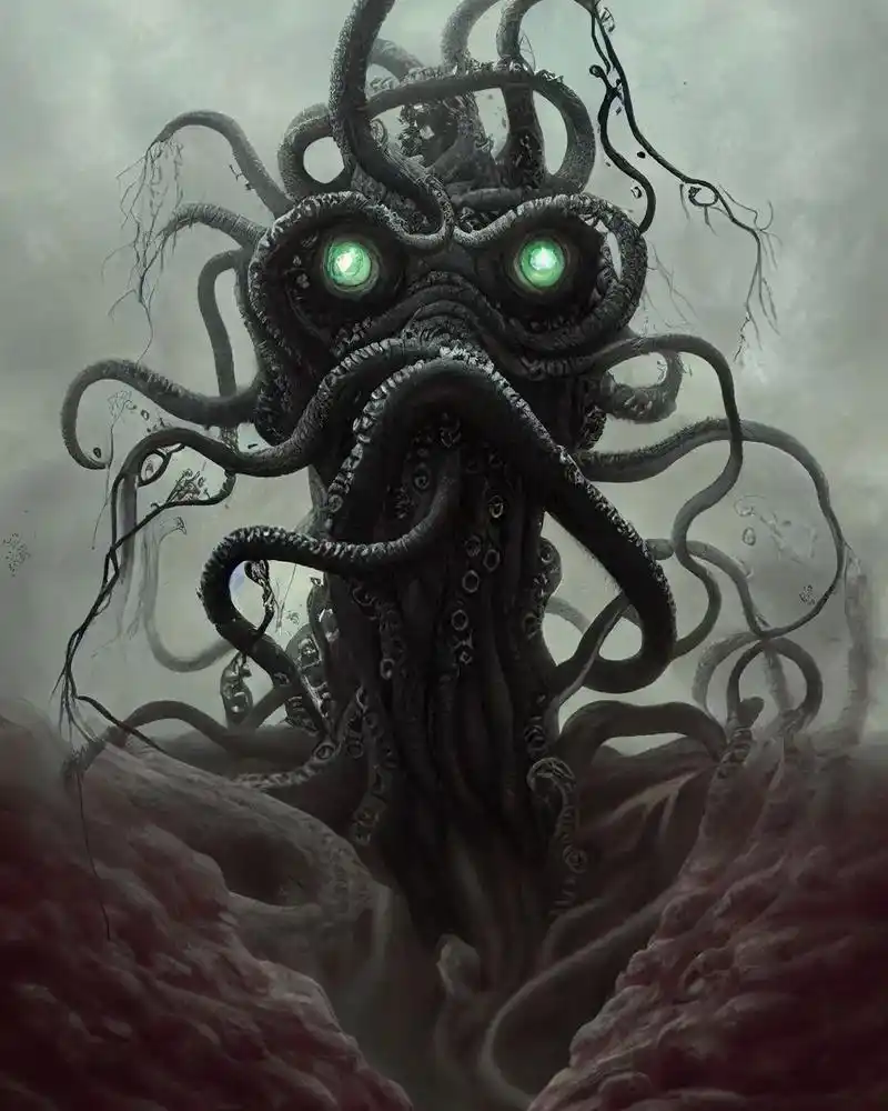 克苏鲁的呼吸--san值狂掉 #ai绘画#克苏鲁 - 抖音