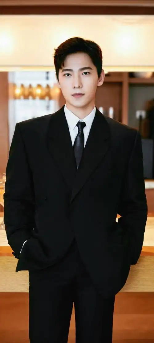 杨洋黑色西装高清手机壁纸12