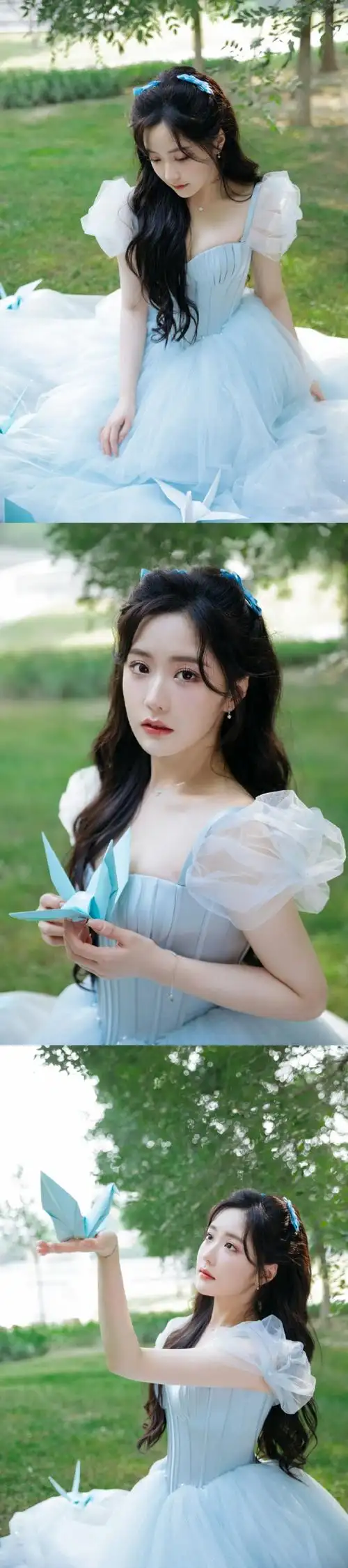 王艺瑾在逃公主风长裙##王艺瑾拍了30张拍立得