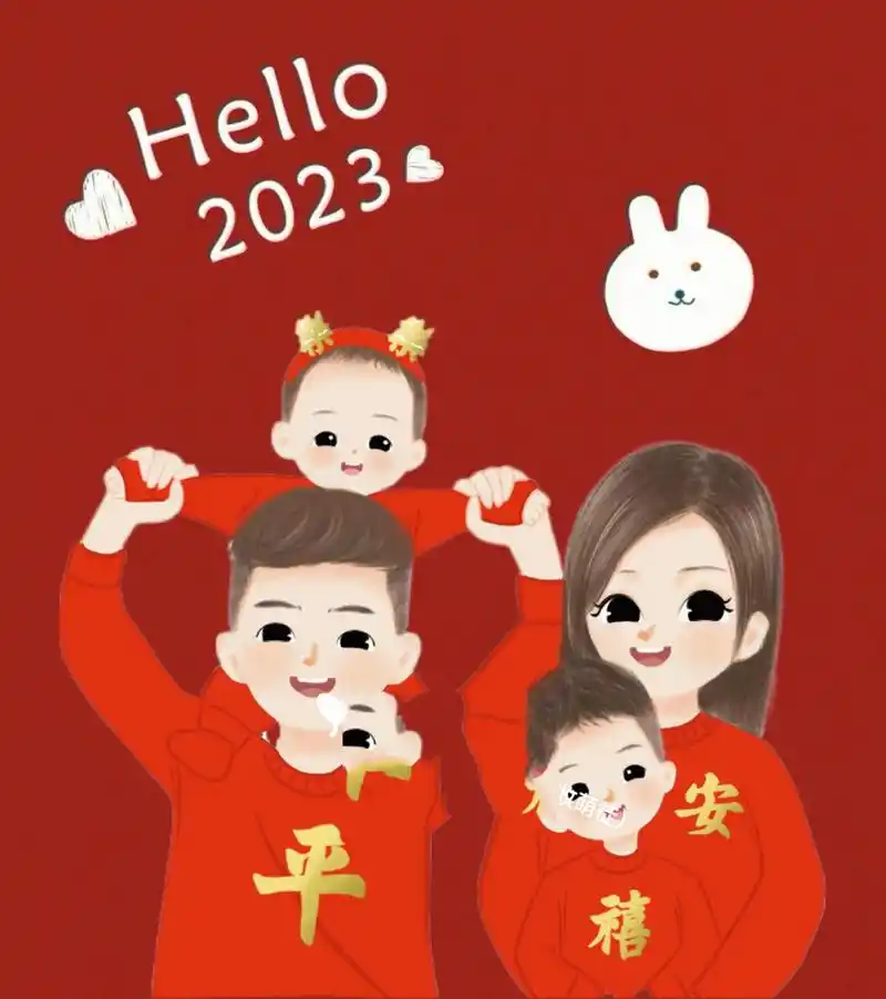 一家四口两儿子头像集合～你留言我做图