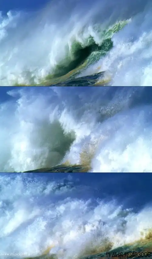 海浪乘风破浪波涛汹涌