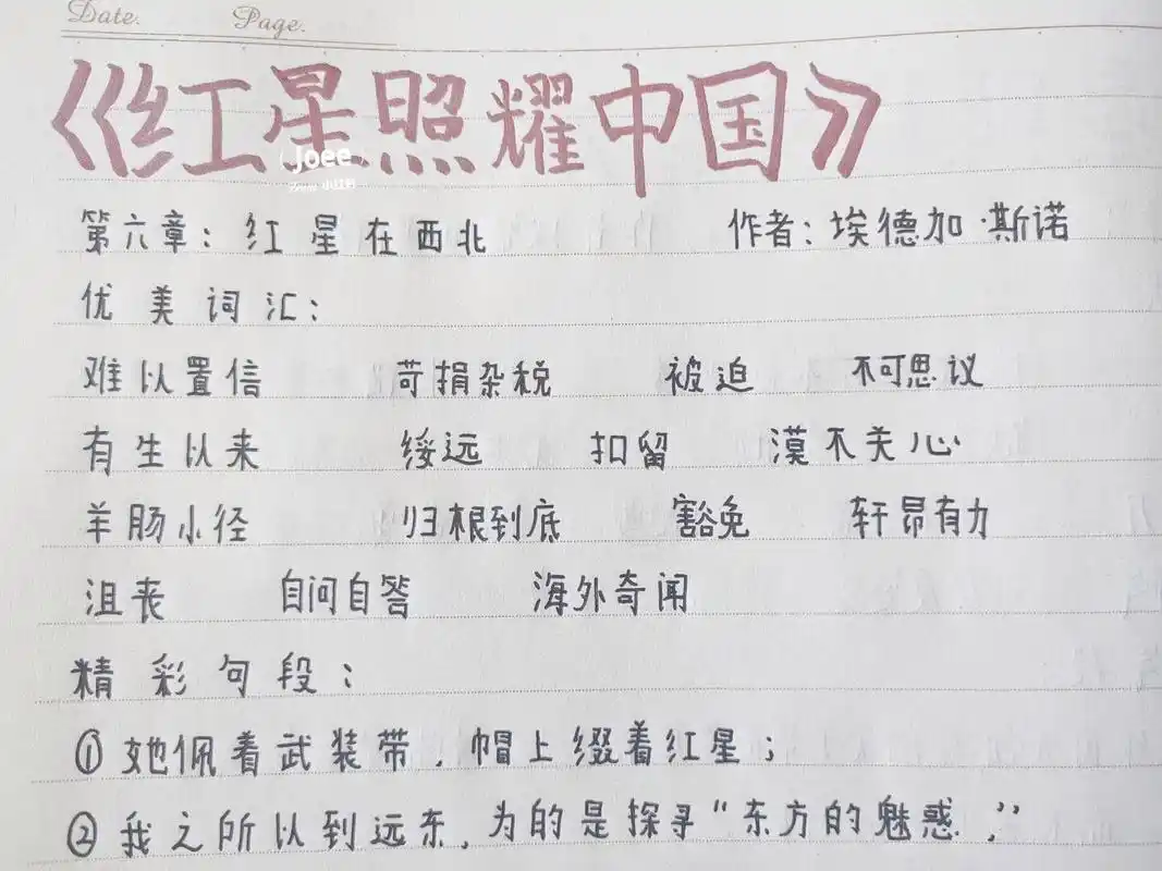 《红星照耀中国》·读书笔记⑹ 第六章-红星在西北 #红星照耀中国读书