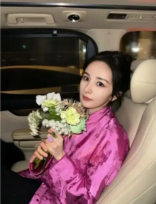 杨幂超话杨幂×新中式    杨幂,芭莎能量总裁合照,新中式造型搭配粉色