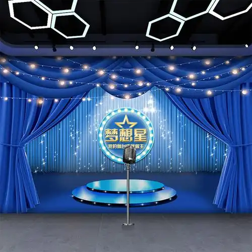 口才表演音乐舞台背景背景墙墙纸3d播音小主无纺布墙纸