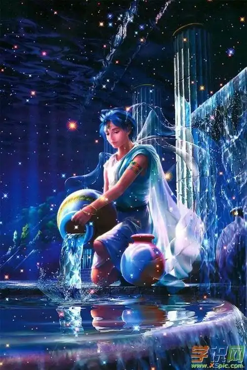 水瓶座唯美人物图