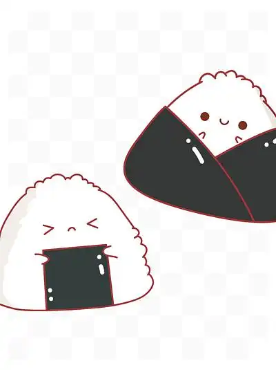 卡通手绘三角紫菜饭团 i>美 /i> i>食 /i> i>线 /i> i>条 /i>插画矢量