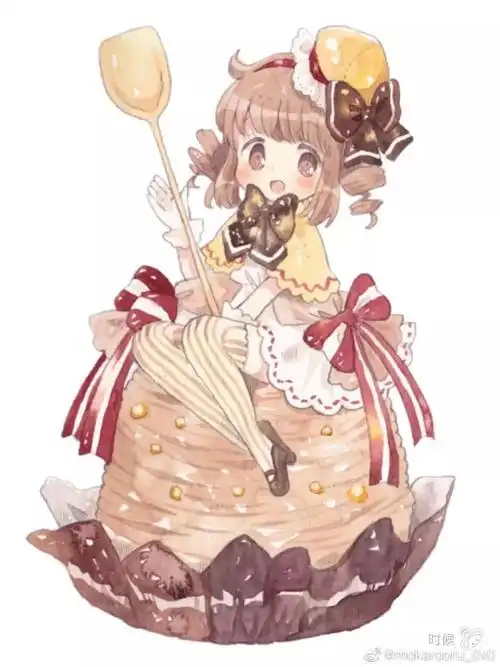 甜品版可爱的小女孩