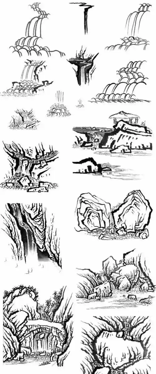 山水绘画分步练习法,史上最全!