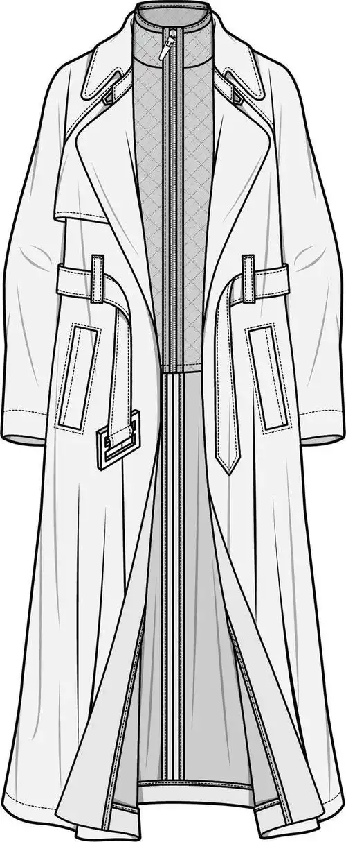 风衣款式图素材合集