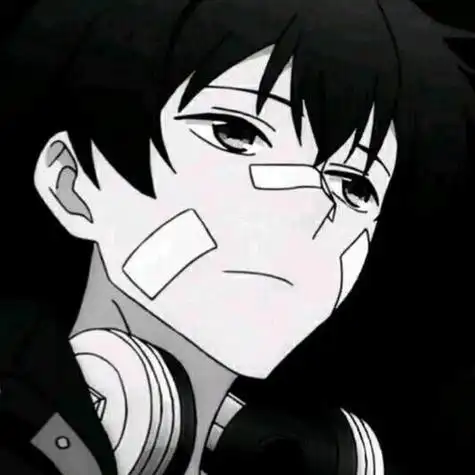 二次元黑白头像丧男