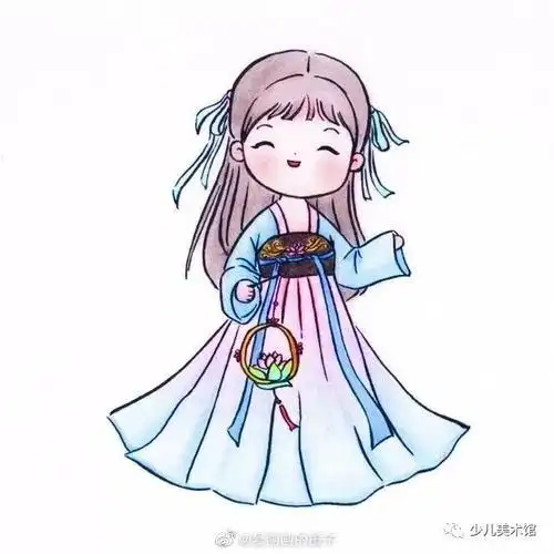 画古风小姐姐简笔画一组古风q版仙女简笔画步骤彩色图片人物简笔画一