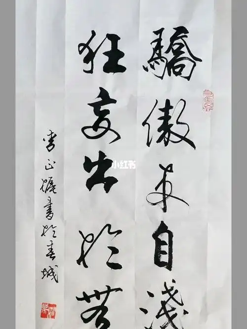 书法欣赏行书骄傲来自浅薄狂妄出于无知