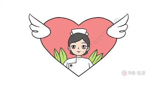 护士简笔画卡通护士简笔画画法步骤图带翅膀的白衣天使的简笔画怎么画