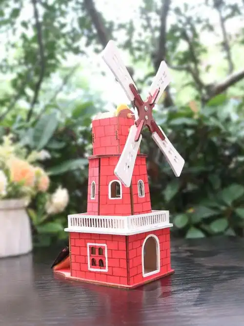 手工diy制作材料包太阳能玩具儿童科技小发明器材小学生荷兰风车