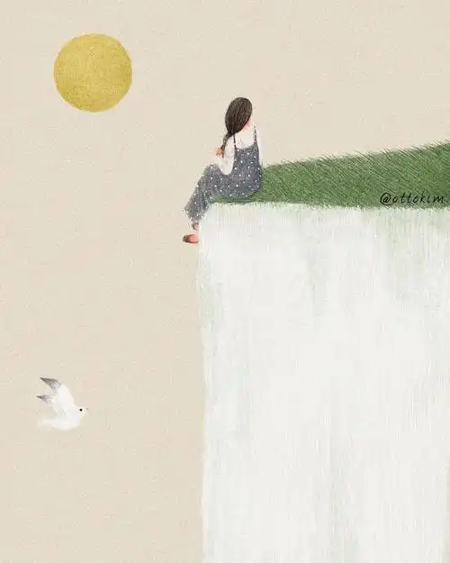 极简风格插画简单可以治愈心灵的繁复