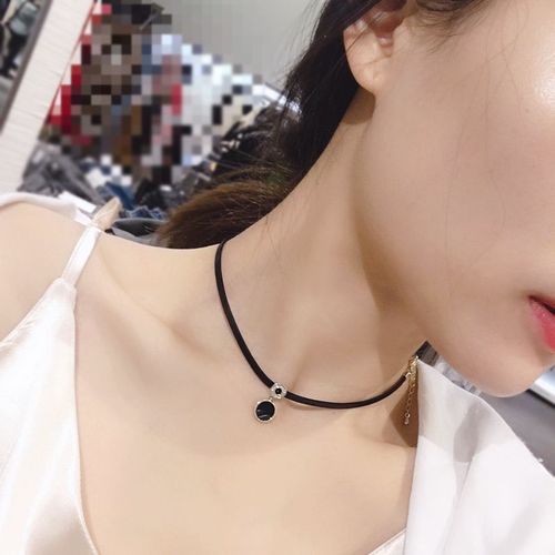 choker脖子颈链女锁骨链短款颈带黑色暗黑系网红项圈装饰品项链潮
