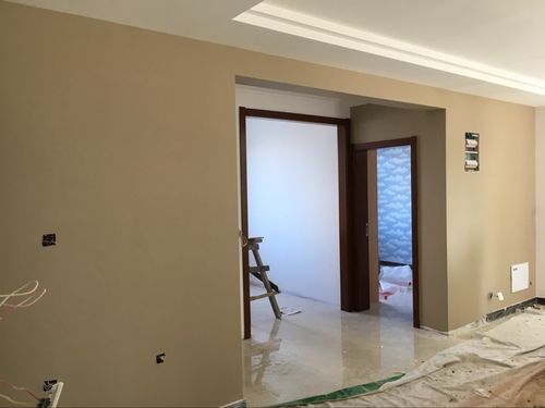 进口沃威星素色纯色卡其色棕色环保防潮木纤维壁纸客厅墙纸