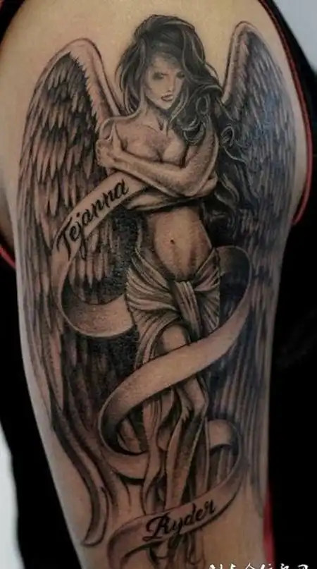堕落天使路西法肩部纹身