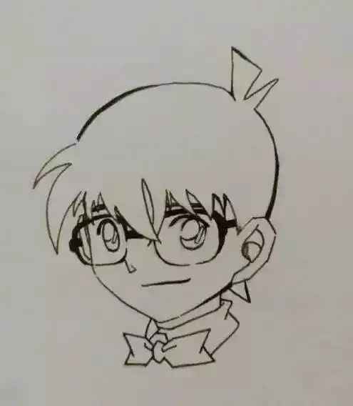 柯南简笔画 柯南简笔画简单好画