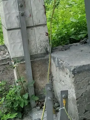 接地扁铁刷黄绿漆(约40个)