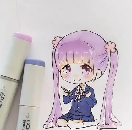 q版奇迹暖暖q版动漫人物手绘水彩动漫人物插画【水彩】超萌超简单,画