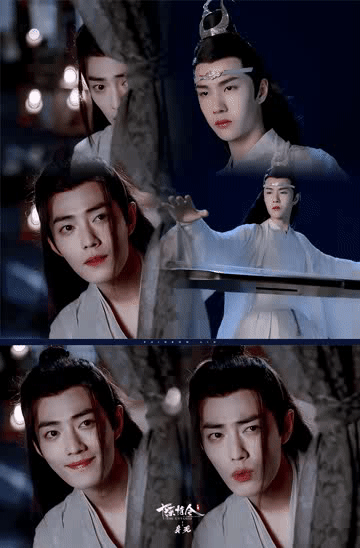 博君一肖肖战王一博忘羡陈情令小心翼翼爱着你～动图 cr一只彩虹琳