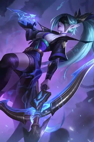 英雄联盟lol灵魂莲华暗夜猎手vn薇恩皮肤原画