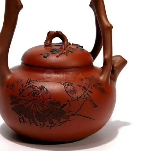 宜兴名家范洪泉紫砂壶作品《东坡提梁壶》原矿全手工优惠全场包邮真品