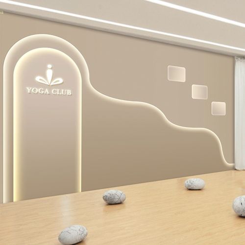 瑜伽馆壁纸轻奢健美操健身运动直播间背景墙布普拉提舞蹈教室墙纸