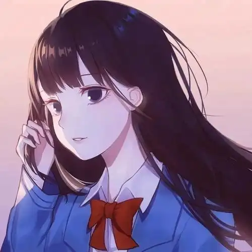 温柔动漫女头左手牵你右手拿笔前程和你我都要