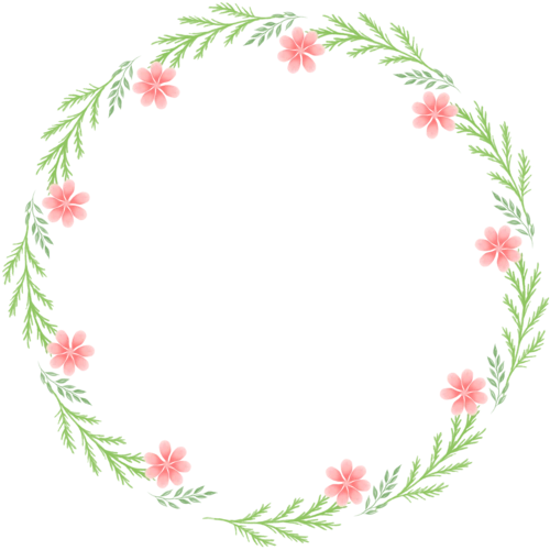 粉色小花森系手绘边框图片