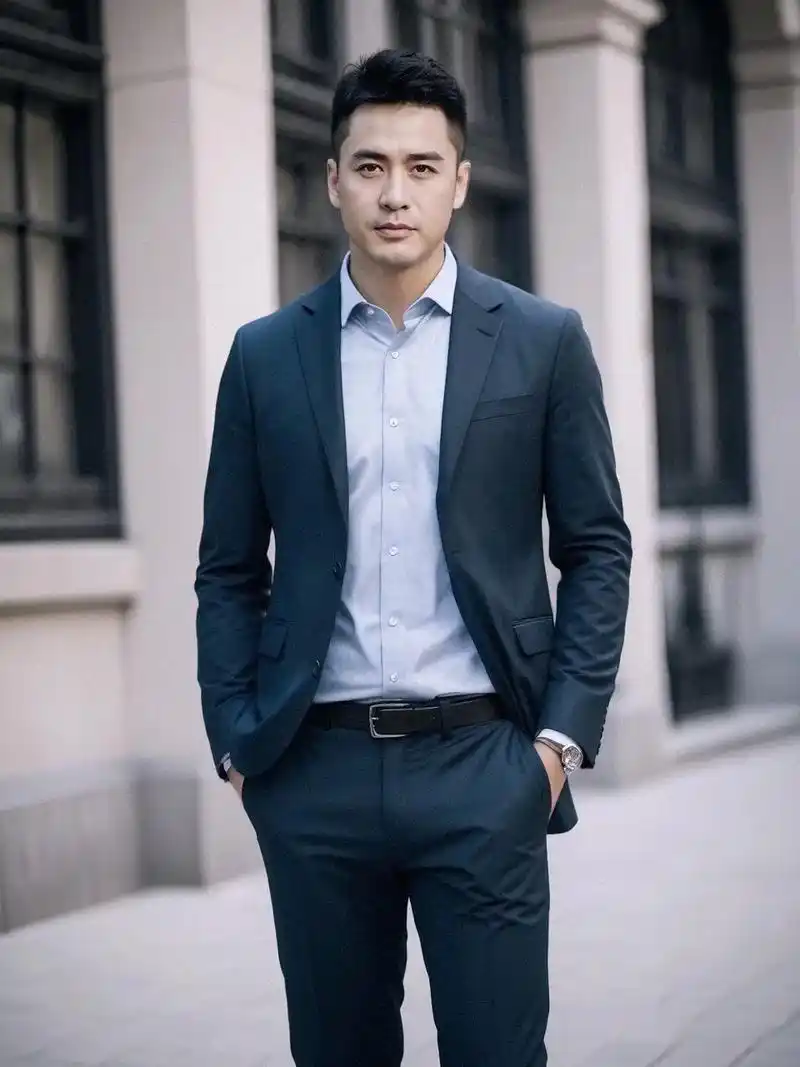 中年大叔身材不错0415 #男人就要穿西装 #西装控 #正装男 - 抖音