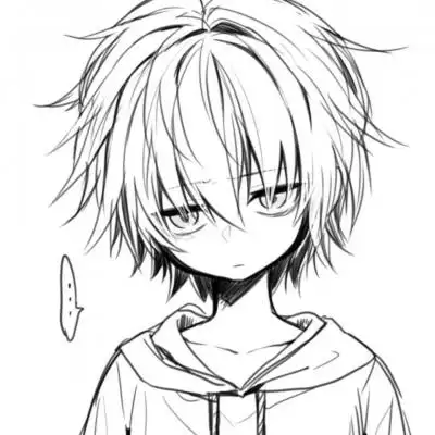 宋知意黑白二次元酷帅拽酷高冷男生头像