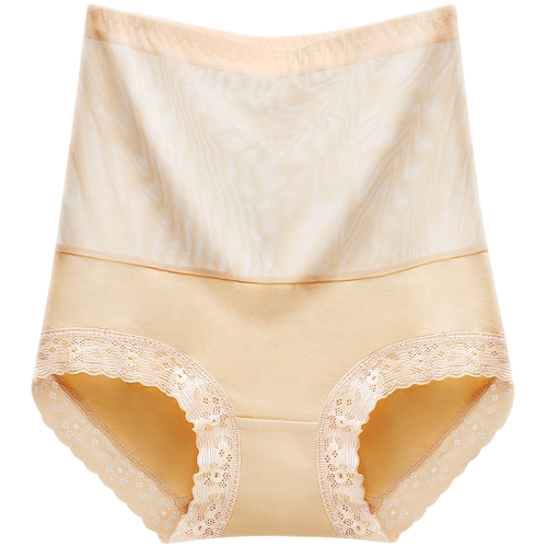 美雅挺高腰收腹纯棉裆女士内裤网纱提臀透气产后塑腰大码夏季薄款