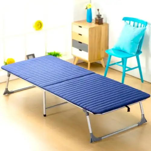 折叠床单人床安全扣设计,编织带扣具固定,有效固定,方便收纳,还有多种