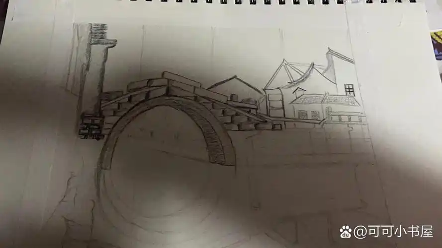 素描江南古镇(含绘画步骤