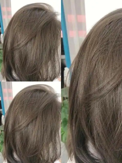 棕色不挑年龄和肤色自带高冷气质还超级显白关键是掉色所以很衬肤色