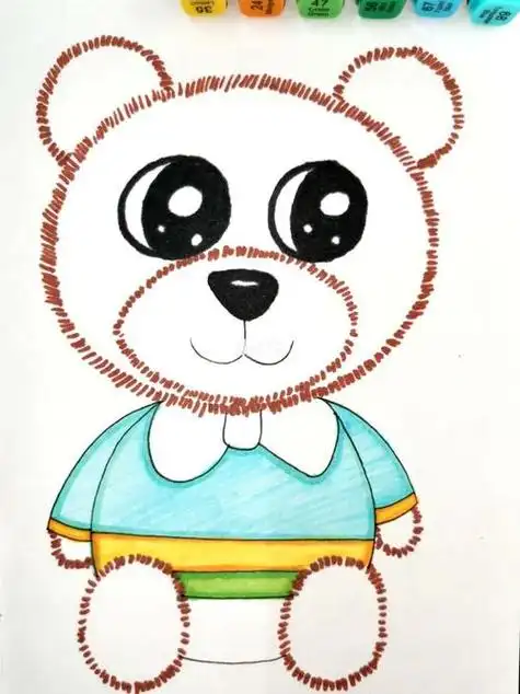 儿童画小熊简单画法 小熊的画法儿童简笔画