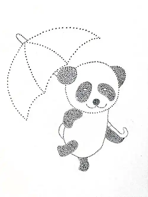 平面构成点构成画