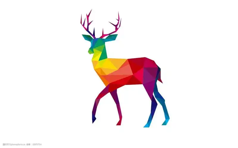 彩色梅花鹿装饰素材