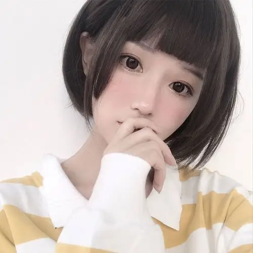 姬发式假发女短直发自然逼真圆脸日常lolita公主切三刀齐cos假毛