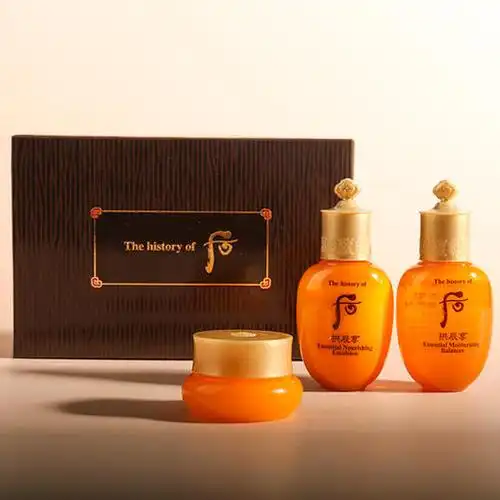 whoowhoo后拱辰享平衡水乳面霜3三件套补水保湿紧致中样旅行装