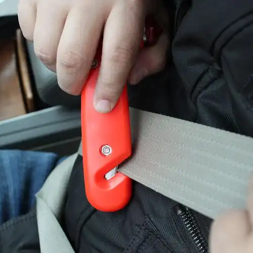 二合一多功能安全锤应急求生工具橘红和黑色两色可选150g r-7107