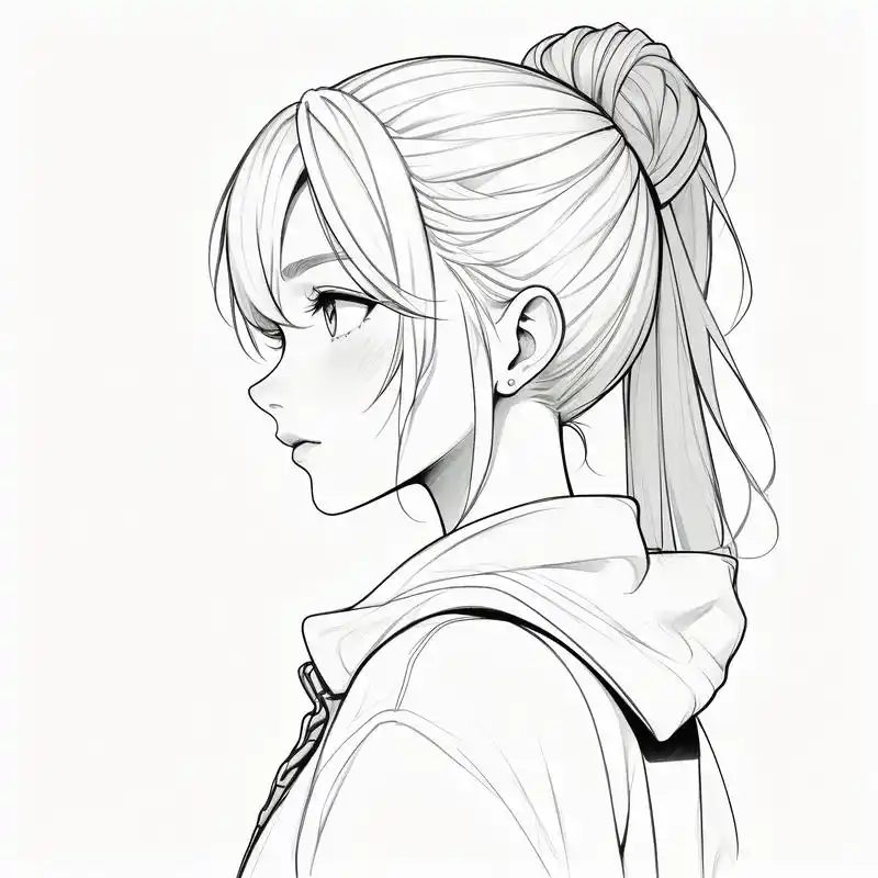 🎯冷酷女生黑白素描头像🎯 探索黑白素描的魅力,冷酷女生的头像