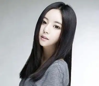 女生黑色直发发型设计,直发图片,发型图片