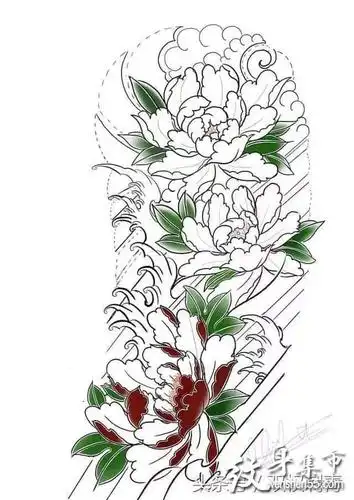 花臂纹身,花臂纹身手稿图案