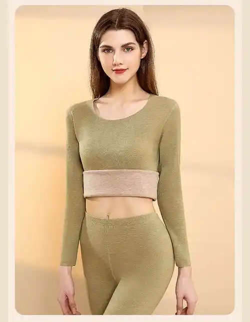 保暖内衣男女女款德绒套装蚕丝发热秋衣冬季加绒家居服套装