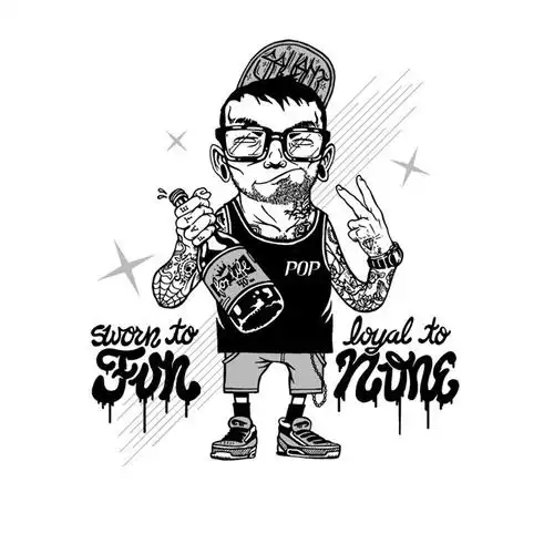 位图 靓仔装 抽象 人物 色彩 免费素材