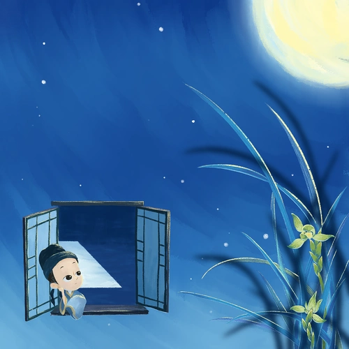 唐诗配图-静夜思