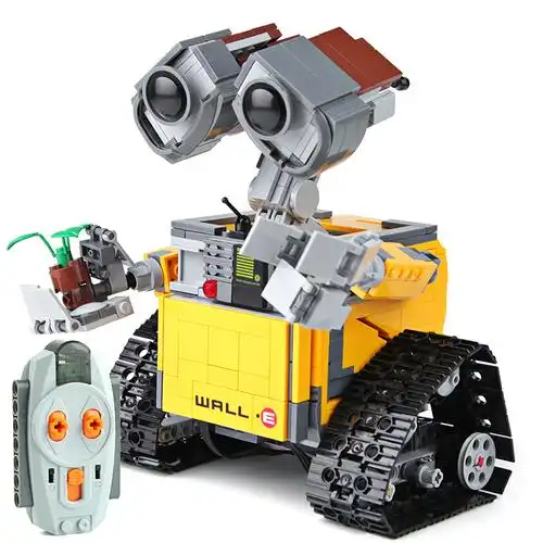 乐拼拼装积木电动遥控瓦力机器人模型儿童组装益智玩具男孩子礼物